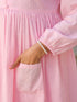 Light Pink Dobby Pure Cotton Self Design A-line Maternity Kurta Pant Set
